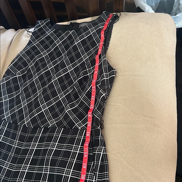 Vince Camuto Black and White Plaid Jumpsuit - Picture 4 of 5